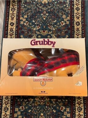 Grubby Teddy Ruxpin Plush Toy - Yellow with Red Plaid